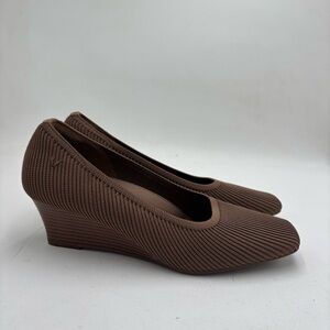 Brown Wedge Heel Shoes